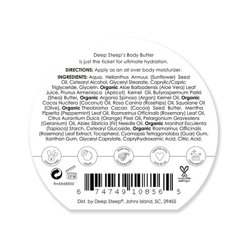 Deep Steep Body Butter, 6oz (Rosemary Mint)