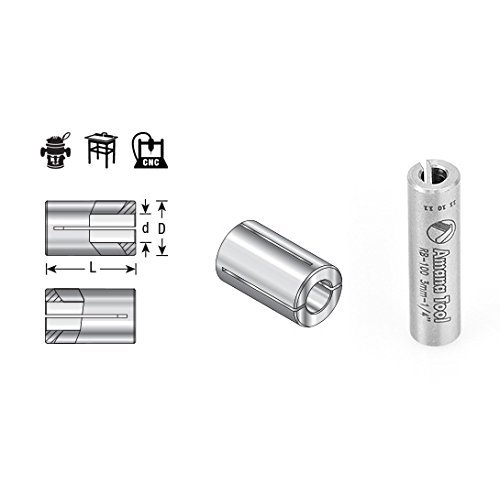 Amana Tool - RB-117 High Precision Steel Router Collet Reducer 1/2 Overall Dia x 3/16 Inn
