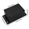 LMioEtool Junction Box Waterproof Dustproof IP65 ABS Plastic Universal Electric Project Enclosure Black with Fixed Ear 3.93"x2.68"x1.97"(100 x 68 x 50 mm)