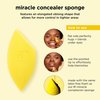 Real Techniques Miracle Concealer Sponge, Makeup Blending Sponge For Concealer, Elongated Shape & Precise Application, Yellow Sponge, Latex-Free Foam, 1 Count