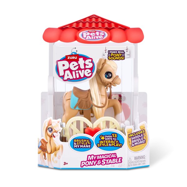 Pets Alive My Magical Pony and Stable Battery Powered Interactive Robotic Toy Playset by ZURU