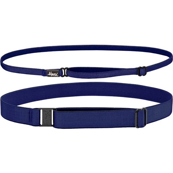 Hipsy Ellies Women's Elastic & Adjustable Running Sports Headband Mixed 2-Pack (Wide & Skinny Navy 2pk)