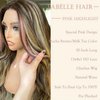 FABÉLLE Pink Highlight Wig Lace Front Wigs 30 Inch Glueless Wig Body Wave for Women Pre Plucked with Baby Hair Highlight Color Forehead Brown Highlight Synthetic Wig