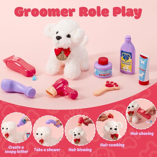 Veitch Fairytales Pet Care Play Set Doctor Kit for Kids & Toddlers, Veterinarian Kit Vet Pretend Play Set & Doctor Costume for Kids, Toy Medical Kits Doctor Playset Gift for 3+ Year Old Boys Girls