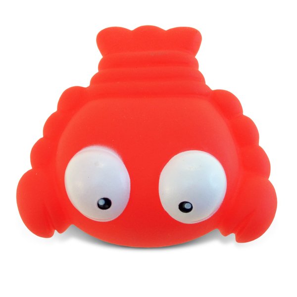 DolliBu Lobster Bath Buddy Squirter - Floating Red Lobster Rubber Bath Toy, Fun Water Squirting Bathtime Play for Toddlers, Soft Sea Life Animal Toy for The Bathtub, Beach, & Pool for Girls & Boys