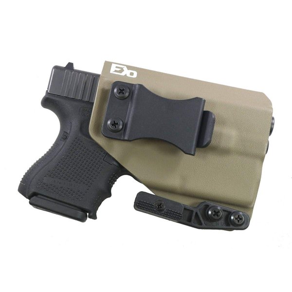 FDO Industries (Formerly Fierce Defender IWB Kydex Holster Compatible with Glock 26 w/ TLR6 -The Paladin Series -Made in USA- (Flat Dark Earth)