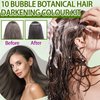 10 Pack Bubble Plant Black Hair Dye Kit,Natural Plant Extract Hair Dye Shampoo for Gray Hair Coverage,30ml Hair Color Shampoo with 10 Pack Hair Masks