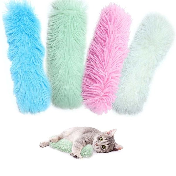 4 Packs Catnip Toys for Cats, Interactive Kitten Toys Soft Plush Pillows with Catmint and Sound Paper, Cat Toys Catnip Toys for Cats Chew, Teeth Cleaning, Relieve Boredom (Blue, Green, White, Pink)