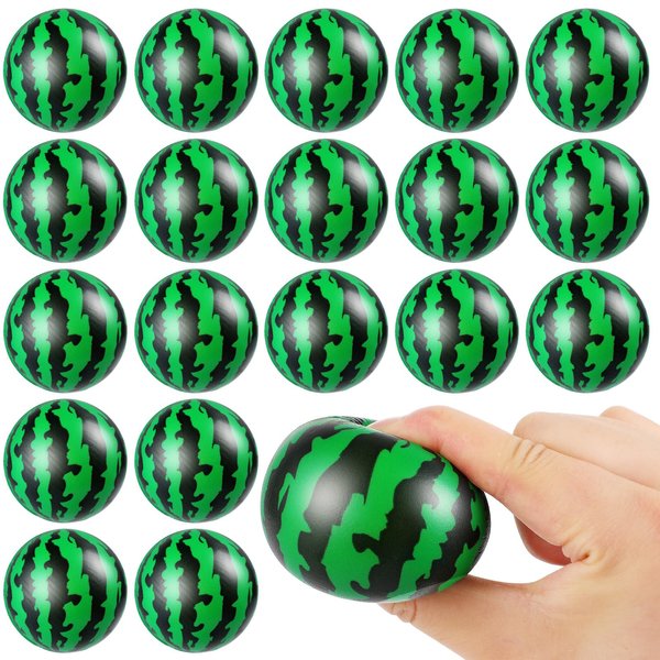 Watermelon Stress Ball Bulk, 10Pcs Watermelon Ball Mini Watermelon Beach Ball Watermelon Toy Foam PU Balls for Childrens Adults Party Decoration