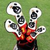 Craftsman Golf Rescue Hybrid Headcover Embroidery Bomb, Red and White PU Leather Golf Head Covers Hybrid (Hybrid Cover UT)