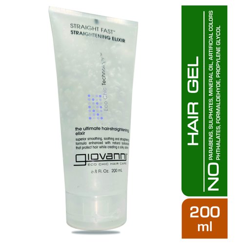 GIOVANNI ECO CHIC Straightening Elixir - Heat Protectant to Smooth Curls and Straighten Hair, Paraben-Free - 6.8 Fl oz (2 Pack)