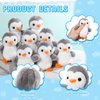 Skylety 8 Pcs 4 Inch Small Plush Penguin Keychain Penguin Stuffed Animal Bulk Cute Small Stuffed Penguin Hanging Penguin Pendant Felt Penguin Party Favors for Kids Winter Birthday Decor Gift (Grey)