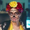 Rose Flower Halloween Headband & Day of the Dead Face Tattoos, Temporary Tattoo Stickers and Mexican Floral Headpiece for Halloween Costumes Party Supplies Cosplay Festival , Day Of the Dead headband