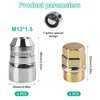 ZPSNDP Chrome Cone Seat Wheel Locks Lug Nuts (M12 X 1.5 Thread Size) - 4 Locks / 2 Keys, Universal Locking Lug Nuts Set with Lug Nut Key