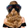 Outyua Black Hair Bow Big Bow for Hair Tulle Hair Bow Clip Coquete Bows Hair Accessories for Women Girls