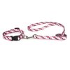 Casual Canine Nylon Pooch Patterns Dog Collar, Fits Necks 18" to 26", Pink Argyle