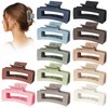Vigorpace 12 Pack 3.5" Medium Hair Claw Clips for Women Girls Thick Thin Hair, Strong Hold Matte Square Hair Clips