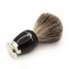Edwin Jagger S81M586AMZ Imitation Ebony & Nickel Classic Shaving Set with Pure Badger Shaving Brush and Mach 3 Razor for Shaving Cream or Soap for Men and Women