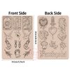 TgoBeauty Double Sided Pre-printed Tiny Tattoo Practice Skin with Stencil White/Pink Fine Line Tattoo Skins for Tattoo Training (4pcs Pink Tattoo Skins)