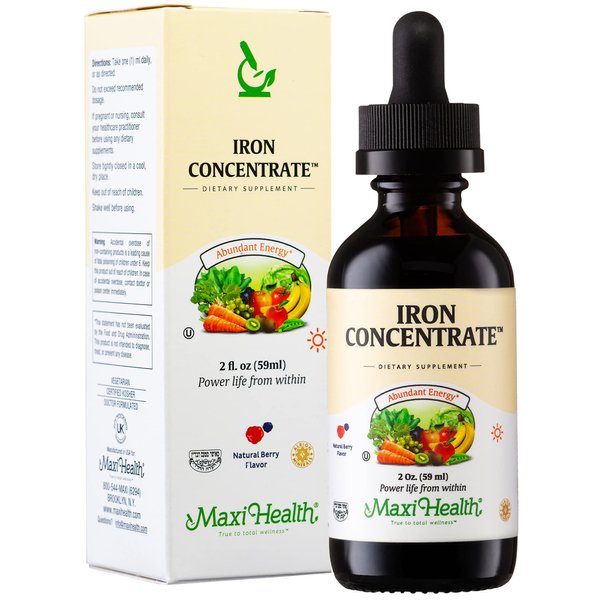 Liquid Iron Supplement for Women, Men and Kids - 15 mg Per ML Berry Flavored - High Potency - Easy to Mix for Immediate Absorption - Increase Energy and Blood Levels Without Nausea or Constipation