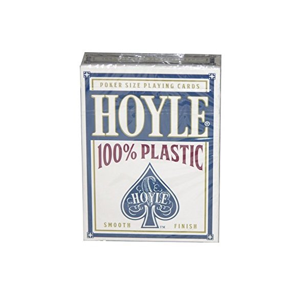Hoyle Blue Poker Sized 100% Plastic Playing Cards