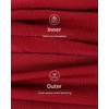 WEERTI Thermal Underwear for Women Long Johns Women with Fleece Lined, Base Layer Women Cold Weather Top Bottom（Red M）
