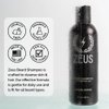 ZEUS Beard Shampoo - Cleansing & Moisturizing with Green Tea & Natural Ingredients to Soften, 8 oz (Made in USA) Verbena Lime