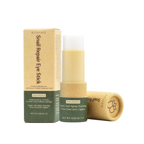 Advanced Snail Repair Eye Stick, Brightening & Tightening Eye Cream for Fine Lines & Dark Circles, Snail Mucin Eye Stick for Sensitive and All Skin Type, 0.25OZ