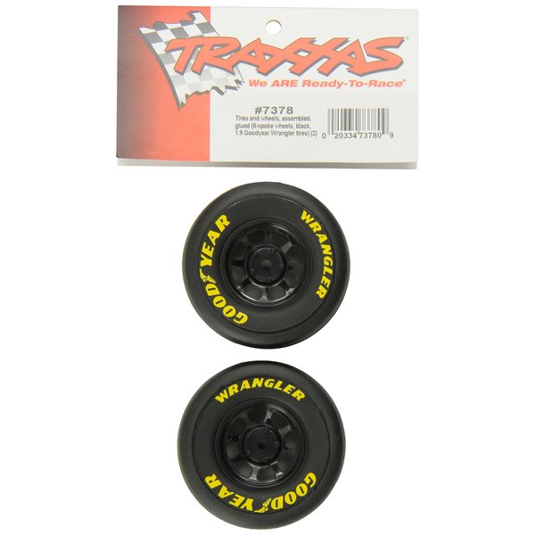 Traxxas 7378 1.9 Goodyear Wrangler Tires on Wheels, 1/16 On Road