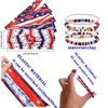 PINCHUAN Red White and Blue Accessories American Flag Headband 4th of July Bracelets USA Headband 4th of July Accessories Patriotic Headband Independence Day Party Decorations Gifts-Freedom