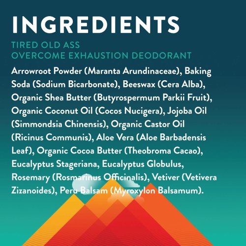 Little Moon Essentials Natural Aluminum Free Deodorant Stick, Tired Old Ass, 2.5 oz.