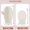 Baby Knit Mittens Toddler Boys Girls Gloves Winter Infant Newborn No Scratch Mitten 0-3 Years (White, 0-1 Years)