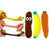 JA-RU Squishy Poop, Carrot & Stretchy Banana Fidget Toy (3 Squishies) Slow Rising Sand Filled Stress Toy. Funny Gag Gifts for Kids. Fidget Squeeze Toy. Banana Party Favors. 6448-3340-3342p