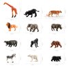 LC JoyCre Cake Toppers Jungle Animal 12PCS Wild Animal Figure Tiger Lion Panda Figurines Party Supplies Gift Toys for Kid Boys Girls Toddlers