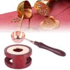 Wax Seal Warmer Wax Seal Kit Wax Melting Pot Wax Seal Furnace with Wax Melting Spoon for Wax Sealing Stamp Wax Seal Spoon Holder for Letter Envelope Stamp
