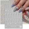 5D Ribbon Bow Nail Stickers Laser Pink Bowknot Nail Art Stickers for Nail Designs Bronzing Gold Silver Bow Nail Decals Cute Bow Stickers for Nails Sweet Nail Bows Self-adhsive Sticker Nails for Women