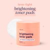 SpaLife Love & Light Radiating Toner Pads – for Uneven Skin Tone, Dark Spots & Discoloration, Clogged Pores, Dullness with Vitamin C, Niacinamide – Toner Pads for Face, Face Pads, Pre-Soaked Pads