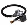 DOZYANT Vertical 2 Feet Propane Regulator and Hose Universal Grill Regulator Replacement Parts, QCC1 Hose and Regulator for Most LP Gas Grill, Heater and Fire Pit Table,3/8" Female Flare Nut