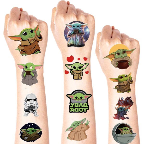 300 Pcs Baby Yoda Tattoo Stickers For Baby Yoda Party Favors ，Baby Yoda Temporary Tattoos Sets For Kids Birthday Party Supplies ，Glow In The Dark Removable Skin Safe, Fake Tattoo Stickers for Goodies Bag Treat Gift Bag Stuff (16 Sheets)