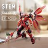 Sluban Samurai Mech Building Set, Light Lance Mecha Warriors Building Kit with Trident, Creative Collectible Toy for Adults Man Teens Boys 8+, Compatible with Lego Mech Set, 511 PCS