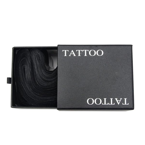 Tattoo Clip Cord Covers,DOWEI One Box of 100PCS Plastic Black Clip Cord Sleeves,Tattoo Clip Cord Bags for Tattoo Supply (Black)