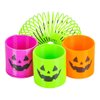 The Dreidel Company Halloween Coil Spring, Jack-O-Lantern Circle Shaped Coils, Neon Colors Magic Spring Toy, Party Favor for Kids, 1.4" (35mm) (12-Pack)