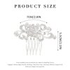 Latious Silver Pearl Hair Comb Bride Wedding Hair Cilps Sparkly Crystal Hair Piece Rhinestones Hair Accessories for Women and Girls