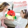 CozyWorld 12" Bird Plush Pillow Cute Parrot Stuffed Animal Parrot Soft Plushie Parrot Birthday for Boys Girls Kids,Red and Green Gentleman Parrot