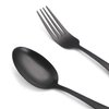 Matte Black Silverware Set, Satin Finish 20-Piece Stainless Steel Flatware set, Tableware Cutlery Set Service for 4, Utensils for Kitchens, Dishwasher Safe