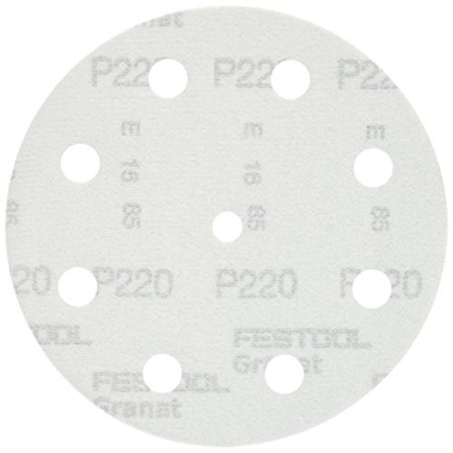 Festool 497172 Granat P220 Grit 5-Inch (125mm) Diameter Abrasive Sanding Discs, 100-Pack