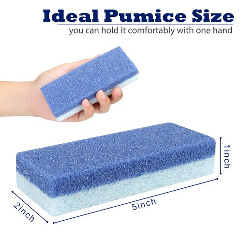 6 Pack Foot Pumice Stone for Feet Callus Remover, EWAGOA Pedicure Tools for Feet, Foot Exfoliator and Foot Scrubber Dead Skin Remover Cracked Heel Repair (6-Blue)