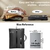 ONTYZZ Travel Vacuum Compression Bags Reusable Compression Bag with IP67 Waterproof Zipper Space Saver Vacuum Bags for Suitcase,One Pack Black