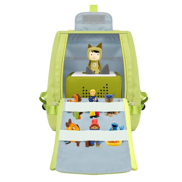 Annmore Carrying Case for Tonies Figures and Toniebox Starter Set, Bag Compatible with Yoto Player and Cards, Green