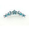 Faship Gorgeous Teal Rhinestone Crystal Floral Hair Comb